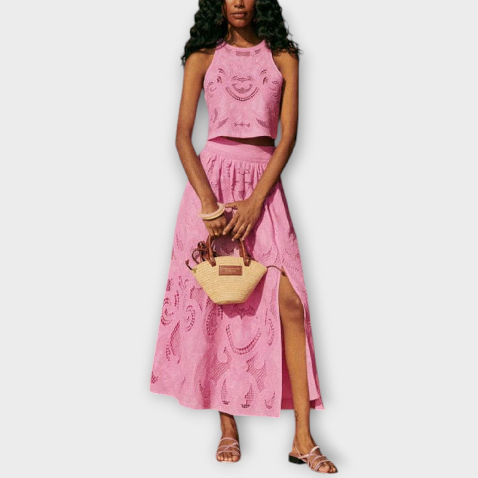 Milla - Ohromující krajkový set s výřezem