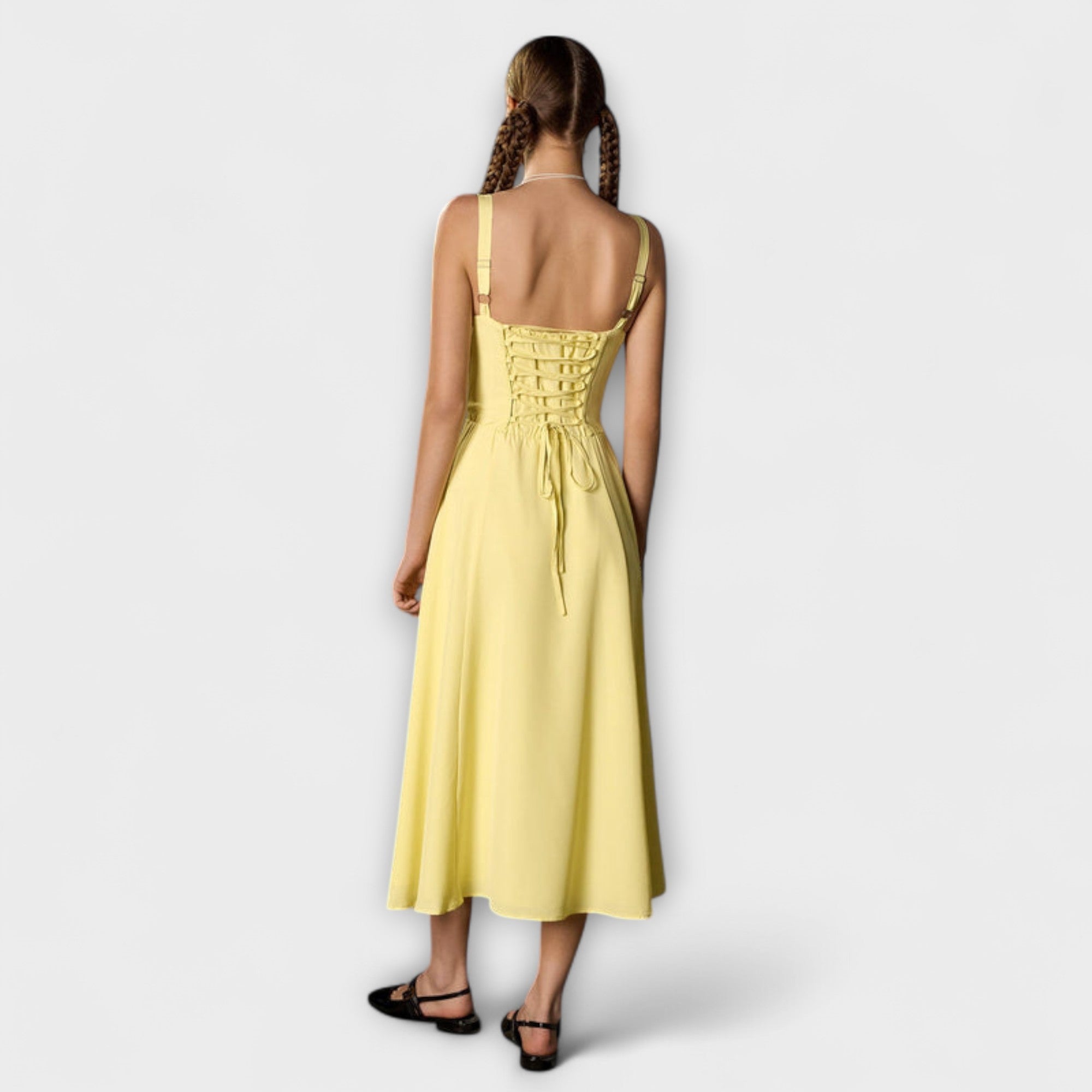 Naděje - Růžový top šaty s detailem rozparku