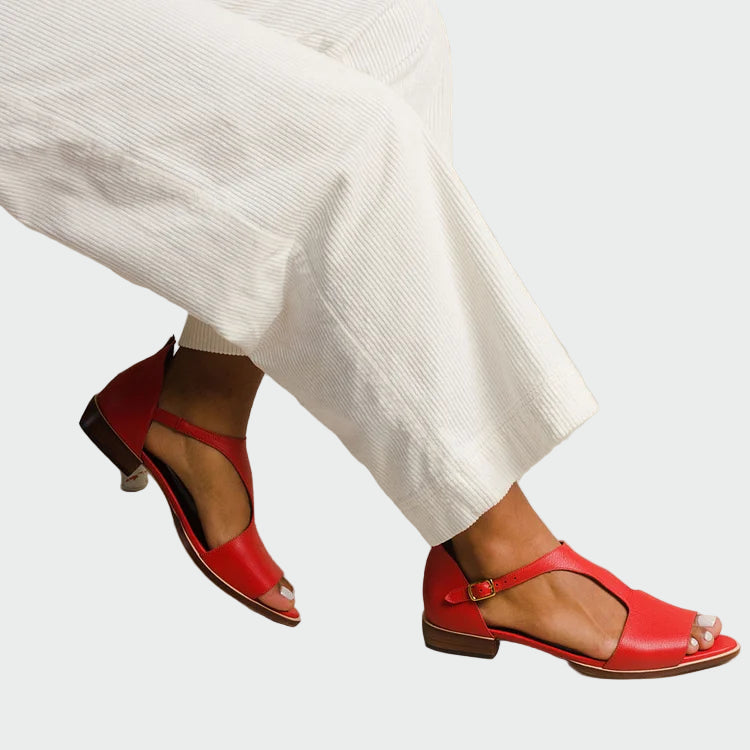 Adéla Sofistikovaná Sandál Nízký Otevřený Kotníkový