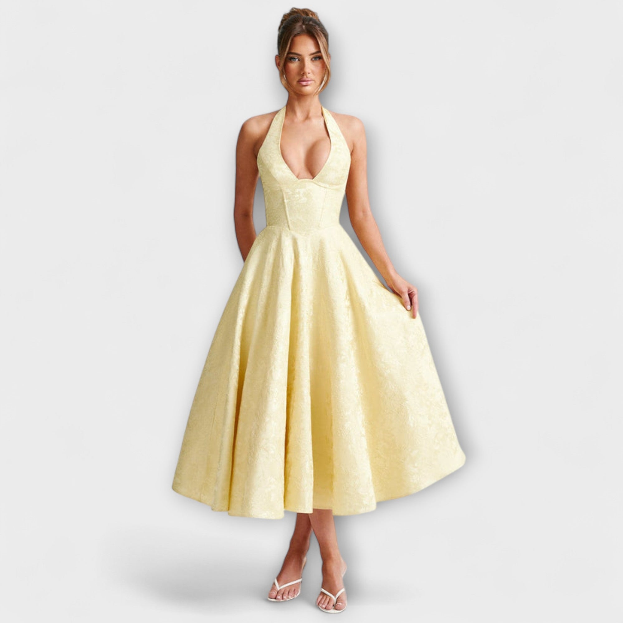 Catalina - Romantické Midi Šaty