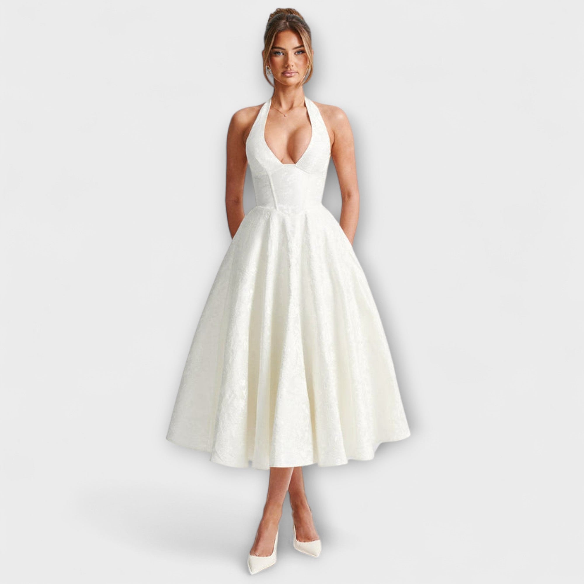 Catalina - Romantické Midi Šaty