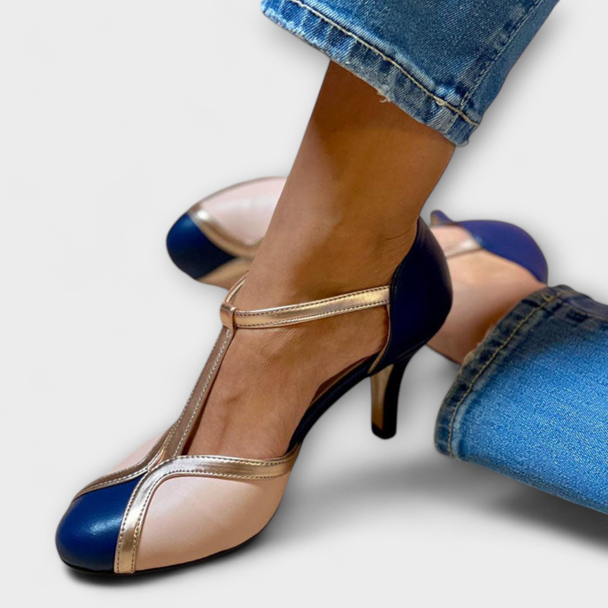 Magdaléna Sofistikovaná Zapatos TStrap Vintage Klasika