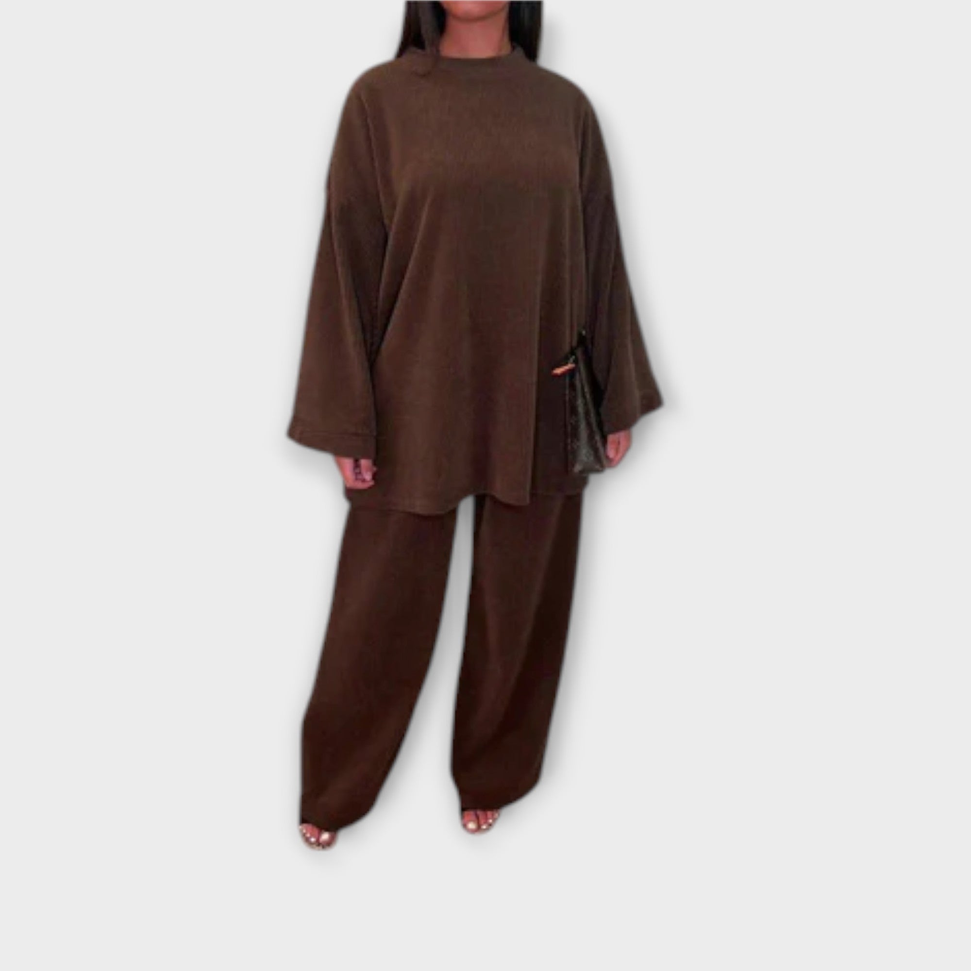 Ingrid - Set v nadměrné velikosti - Žebrovaný styl